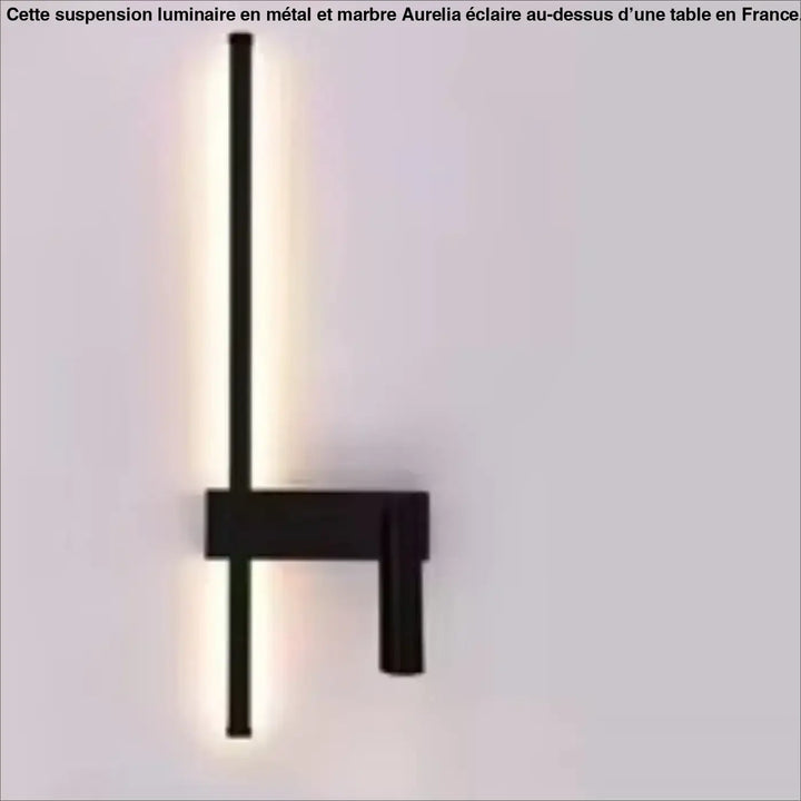 Applique murale led minimaliste en métal noir design élégant