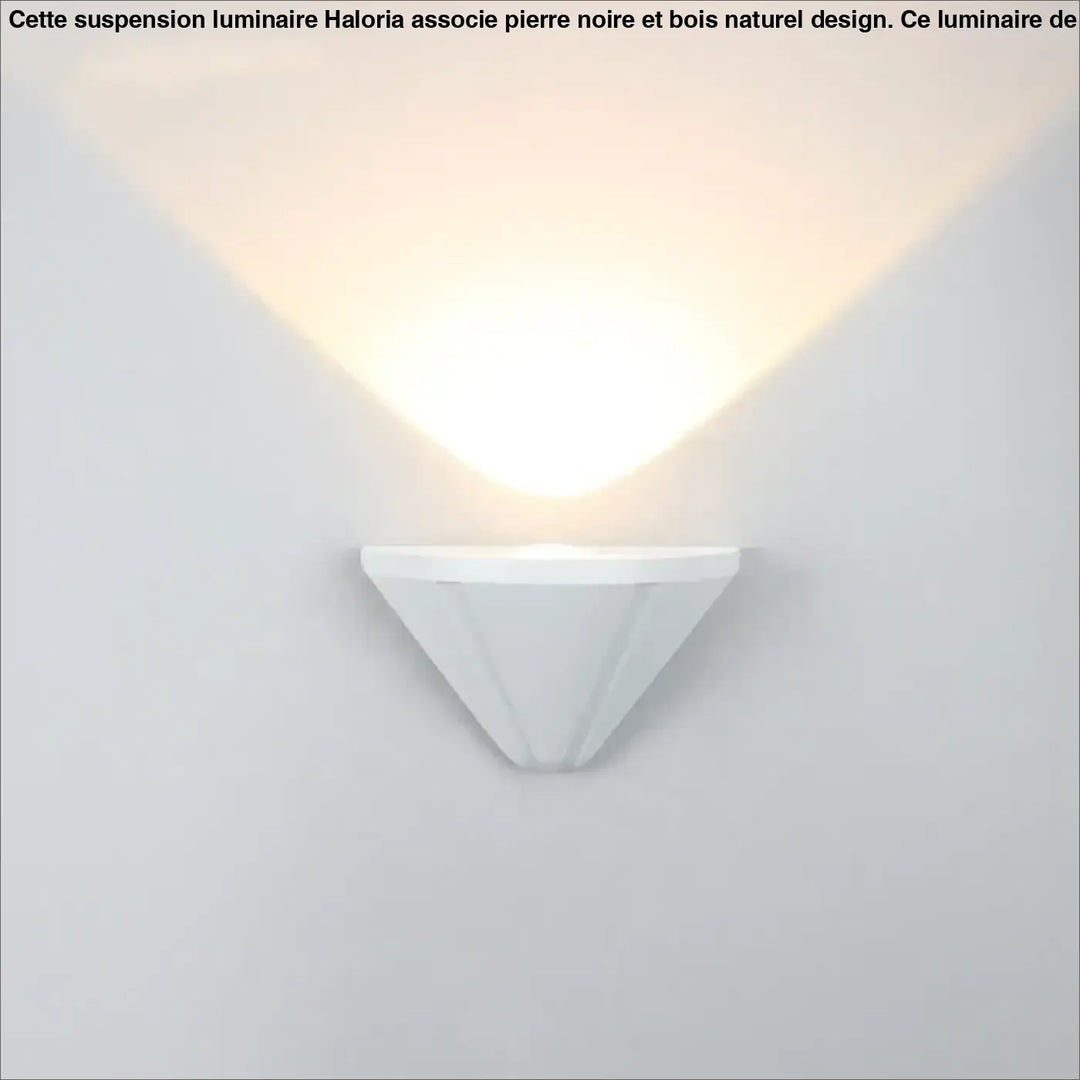 Applique extérieure conique design moderne et élégant blanc ou noir