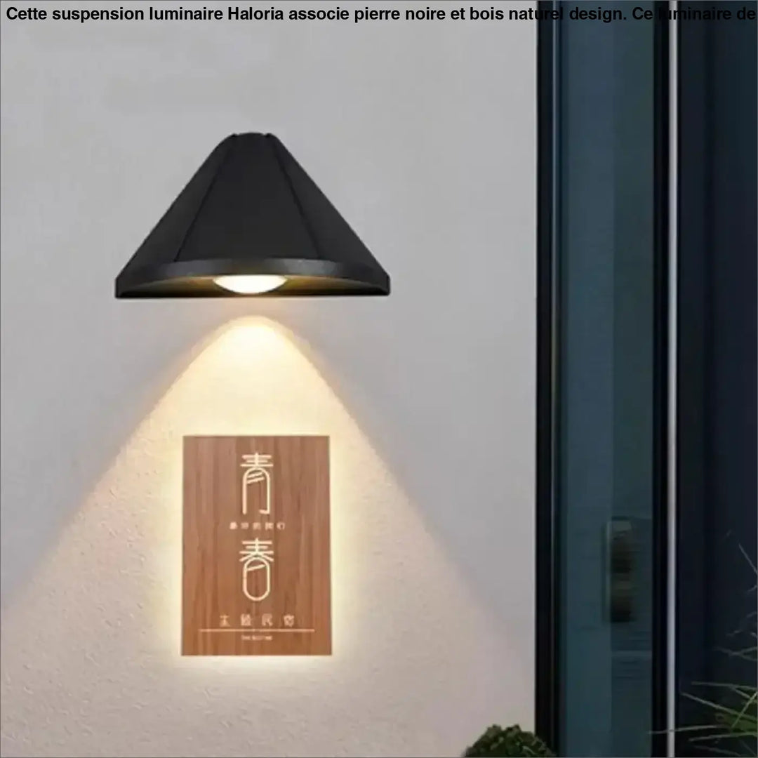 Applique extérieure conique design moderne et élégant blanc ou noir