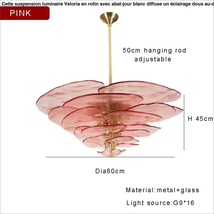 Suspension contemporaine en verre artistique style élégant
