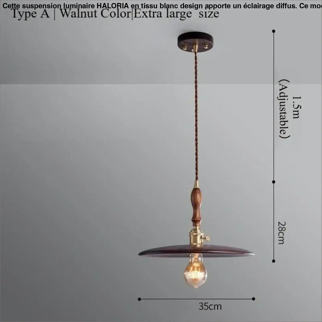 Suspension décorative bois sculpté style rétro style vintage