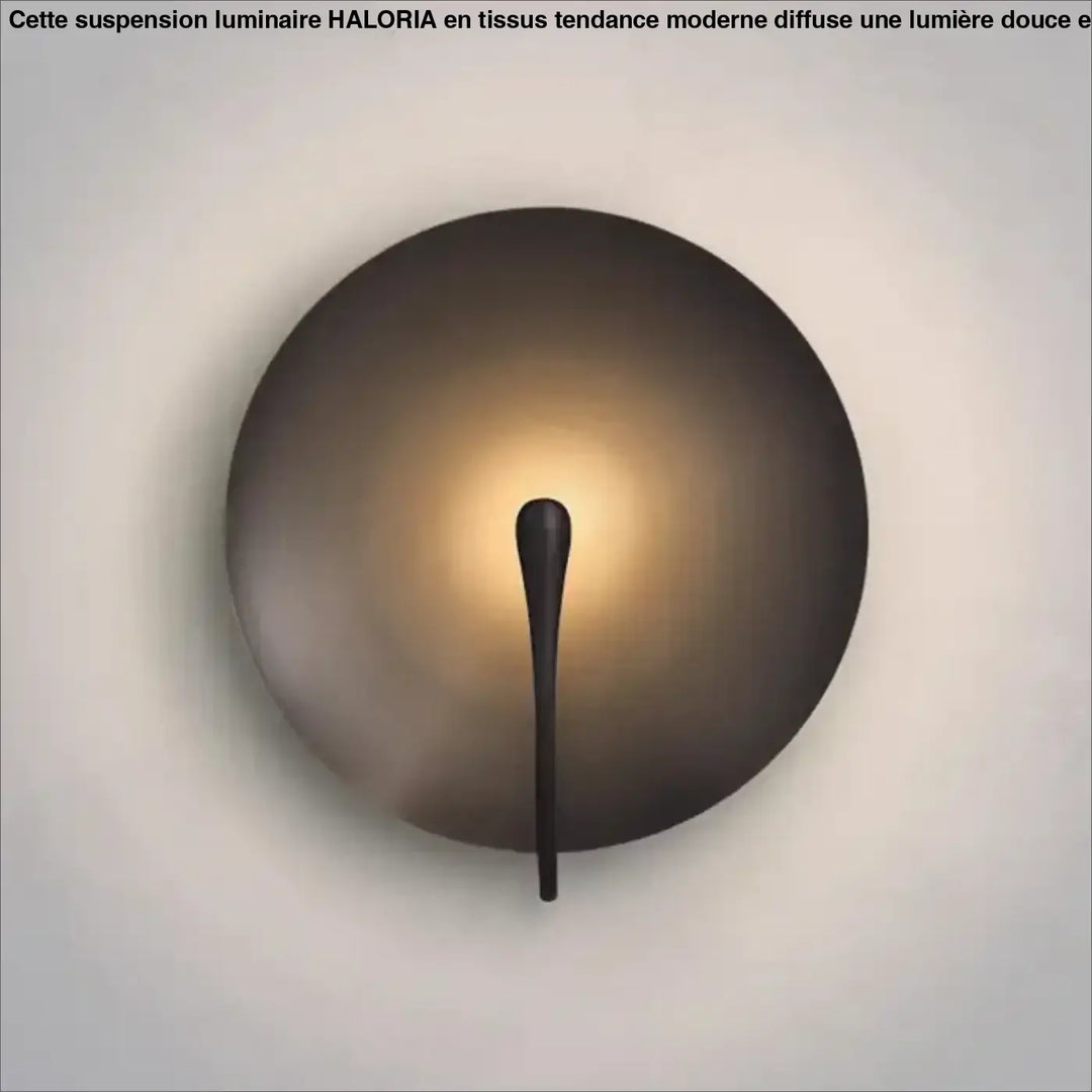 Applique murale ronde design moderne disque métal lumière douce

