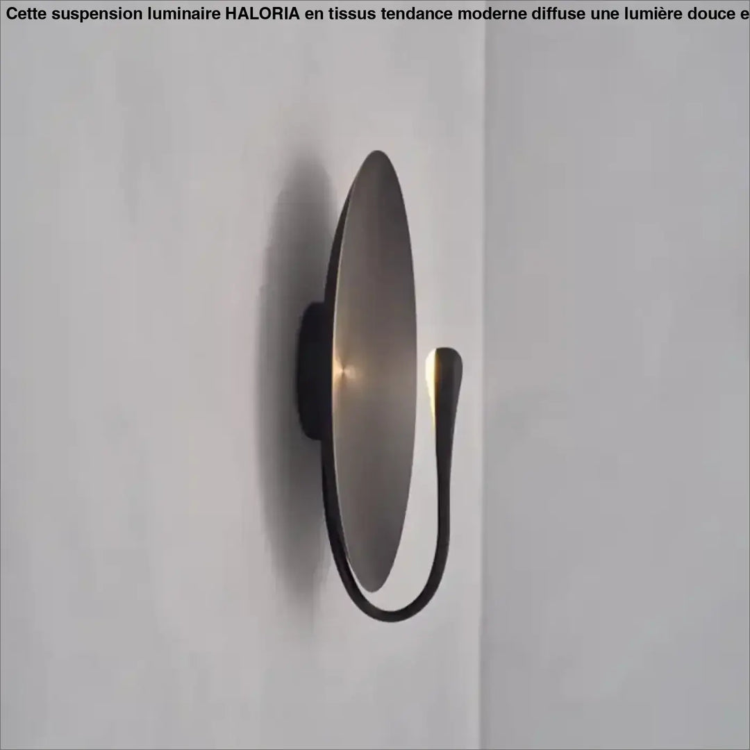 Applique murale ronde design moderne disque métal lumière douce

