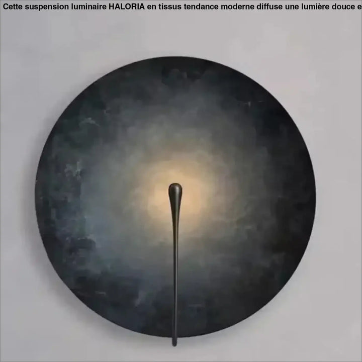 Applique murale ronde design moderne disque métal lumière douce