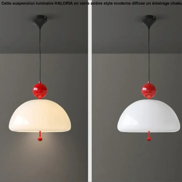 Suspension luminaire moderne en verre opalin élégant