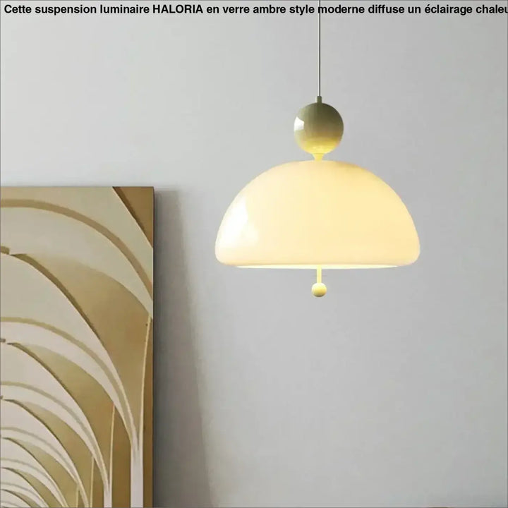 Suspension luminaire moderne en verre opalin élégant