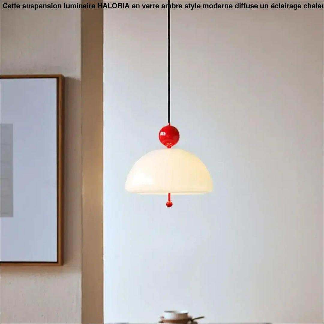 Suspension luminaire moderne en verre opalin élégant