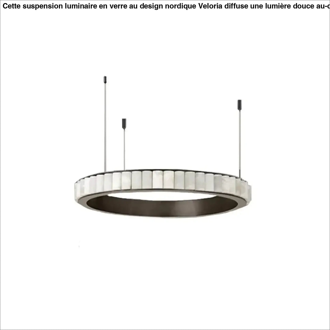 Suspension moderne led design marbre et acier élégance