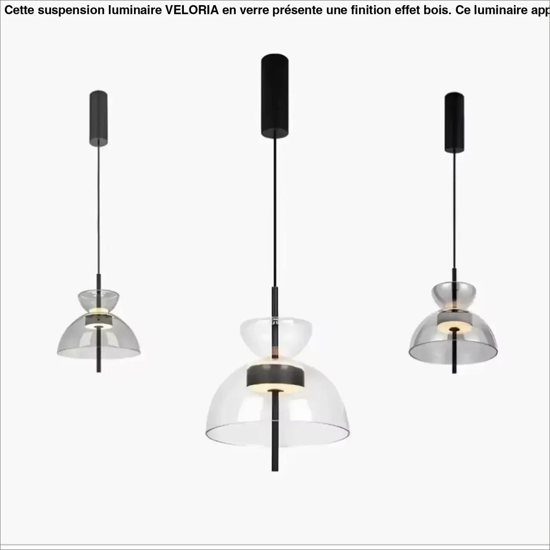 Suspension luminaire en verre au design nordique scandinave