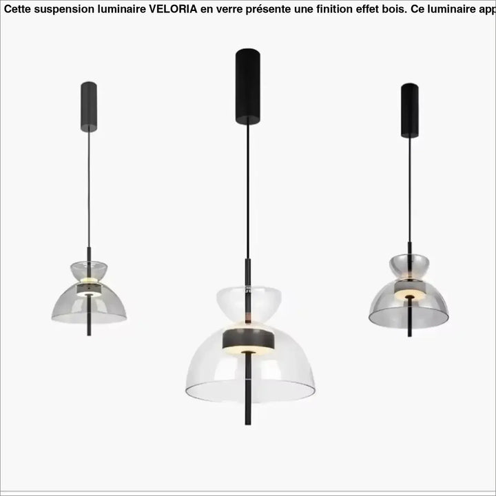 Suspension luminaire en verre au design nordique scandinave
