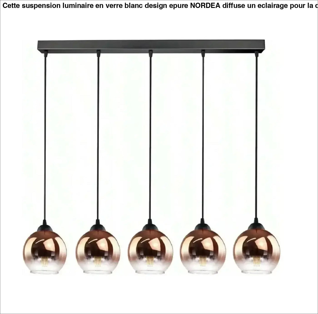 Suspension luminaire en verre ambré vintage décoratif cosy