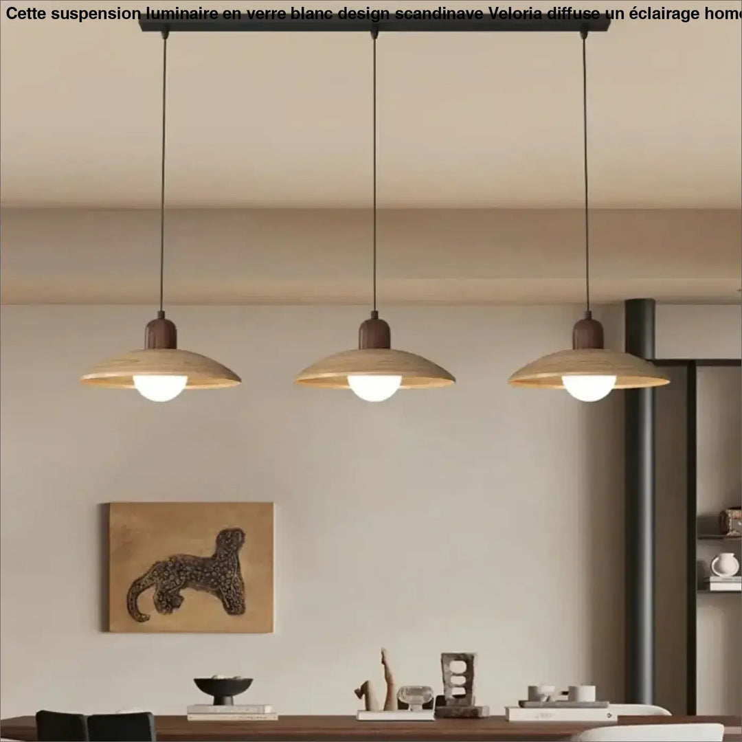 Suspension luminaire contemporain en verre et métal design