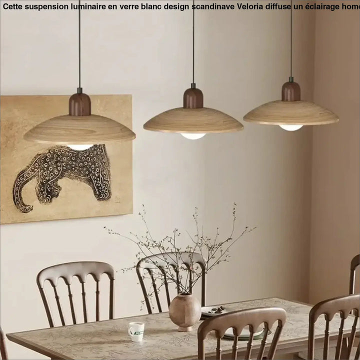Suspension luminaire contemporain en verre et métal design