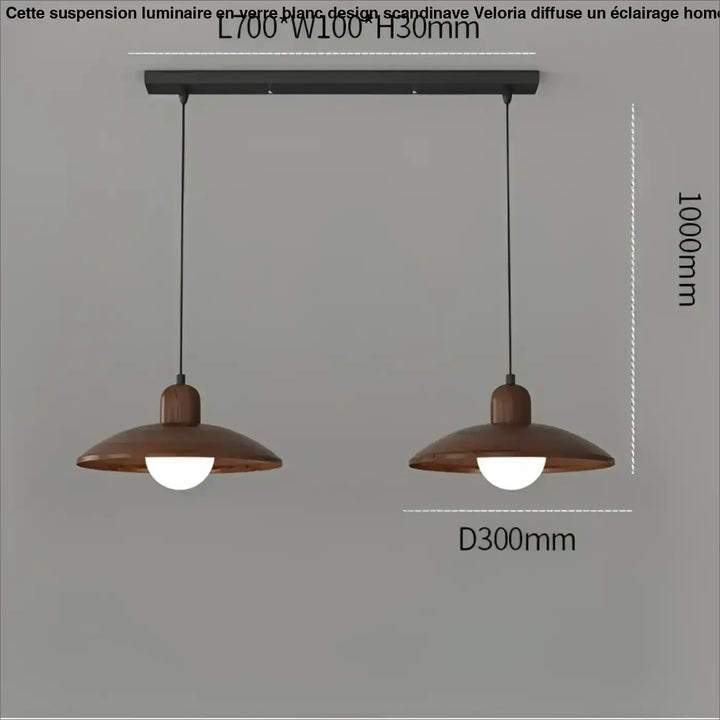 Suspension luminaire contemporain en verre et métal design