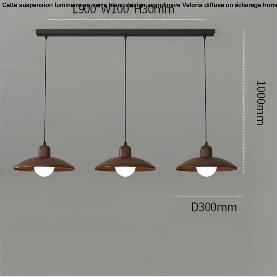 Suspension luminaire contemporain en verre et métal design