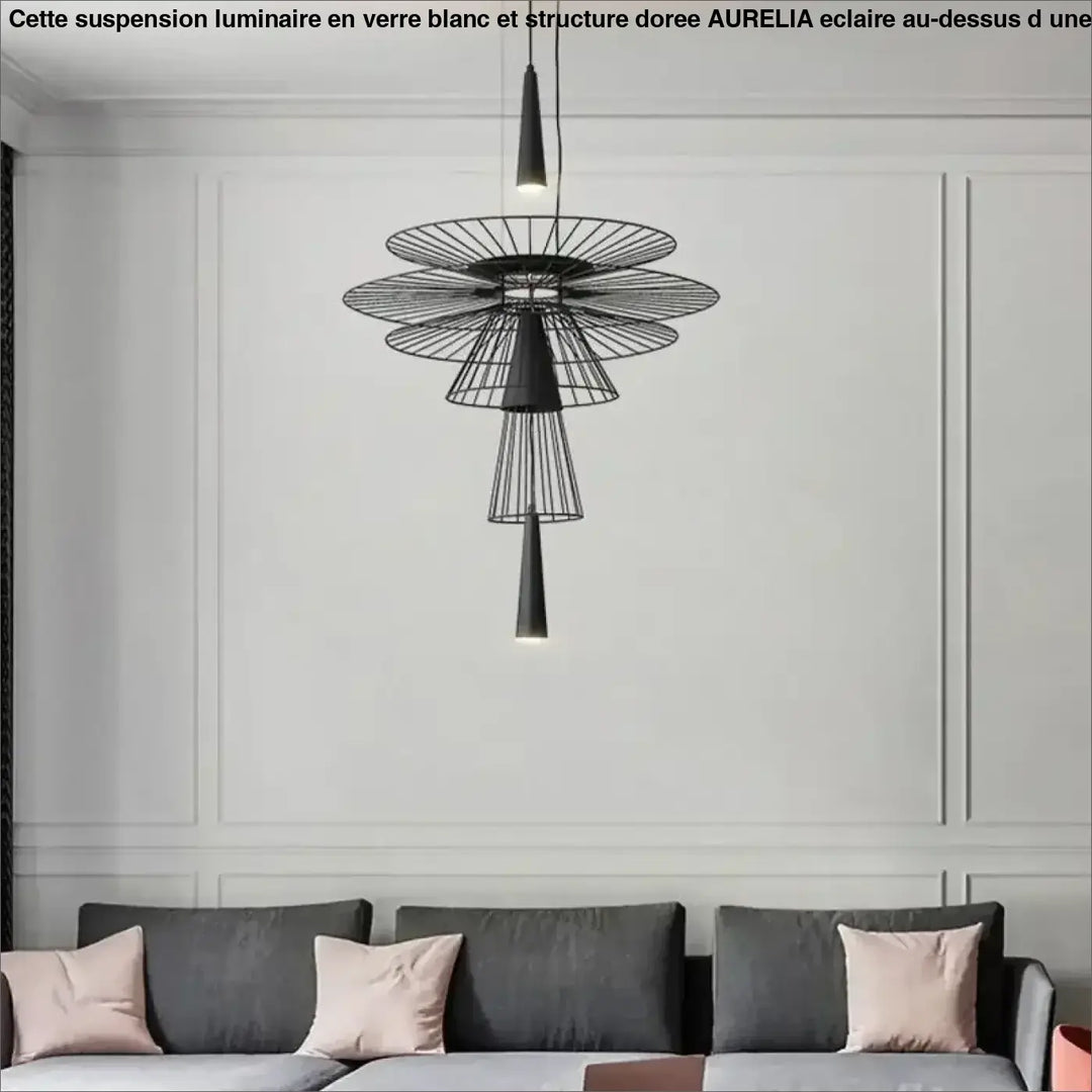 Suspension Luminaire Design Moderne Métal Style Industriel Chic