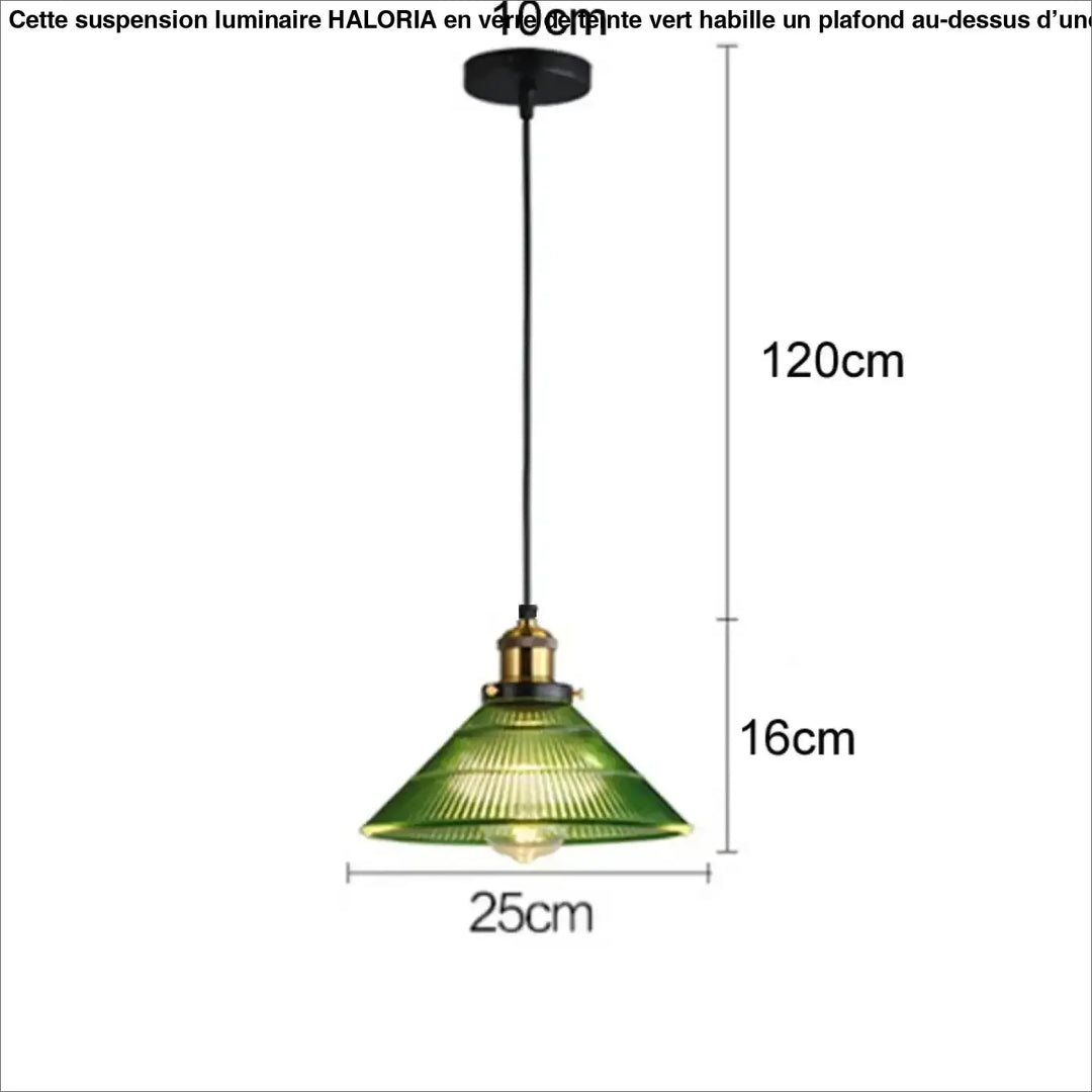 Suspension Luminaire En Verre De Teinte Vert Pour Cuisine Vintage