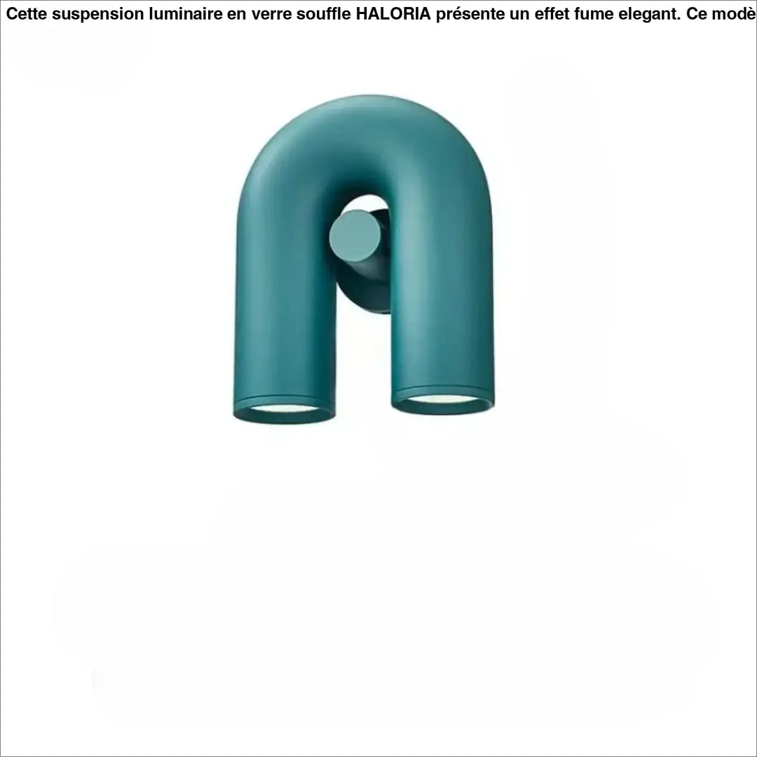 Applique murale jk-x1-01 uzo teal en u avec deux luminaires cylindriques finition mate pour zone d’éclairage