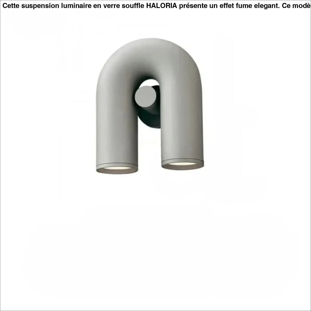 Applique murale uzo jk-x1-01 en gris avec double lampe cylindrique u en 90-260v pour éclairage mural moderne