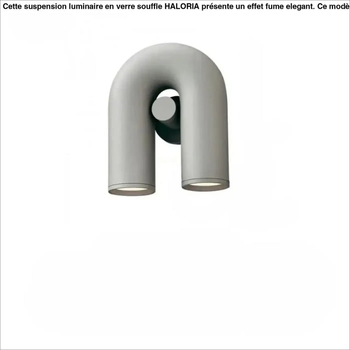 Applique murale uzo jk-x1-01 en gris avec double lampe cylindrique u en 90-260v pour éclairage mural moderne