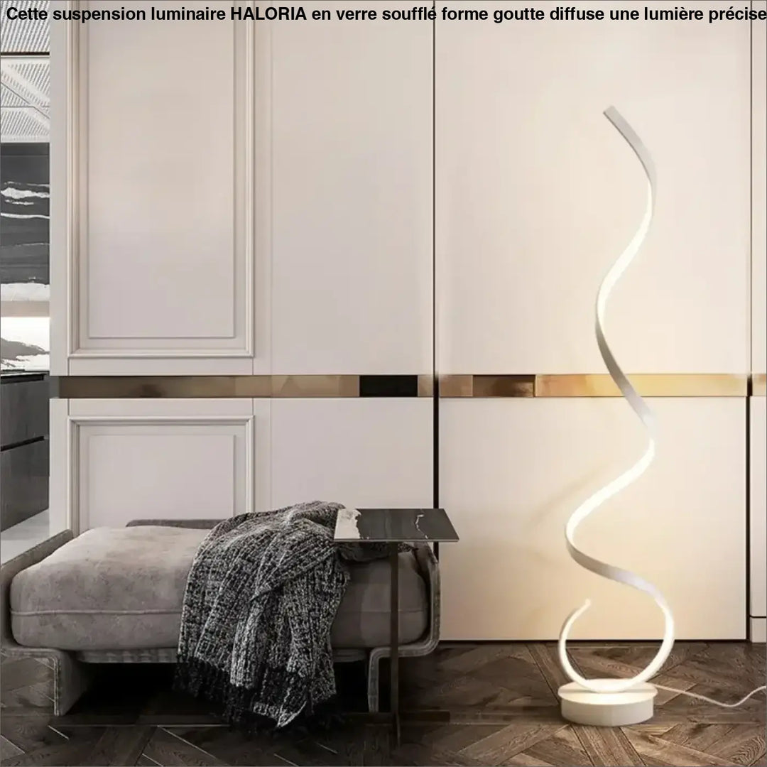 Lampadaire led sculptural noir ou blanc luminaire chic