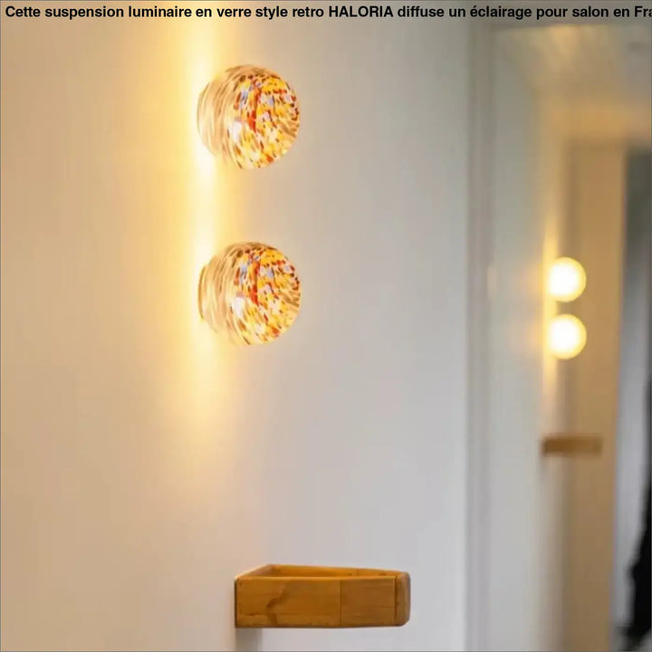 Plafonnier design en verre artistique multicolore