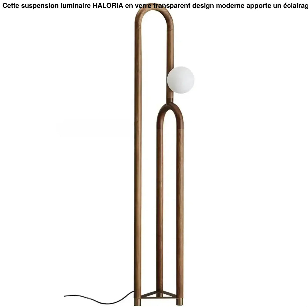 Lampadaire design contemporain avec boule lumineuse moderne