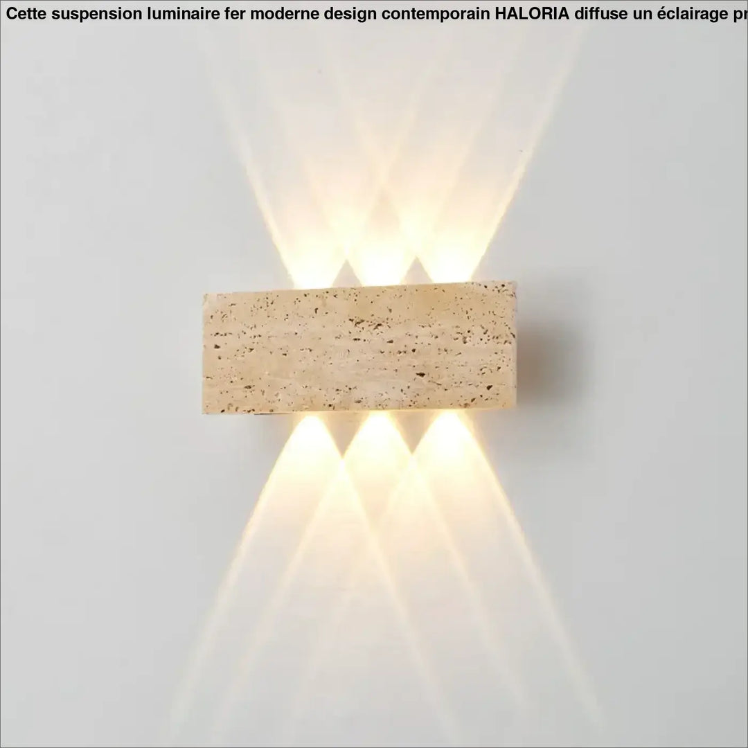 Applique d’extérieur moderne en pierre naturelle beige élégante