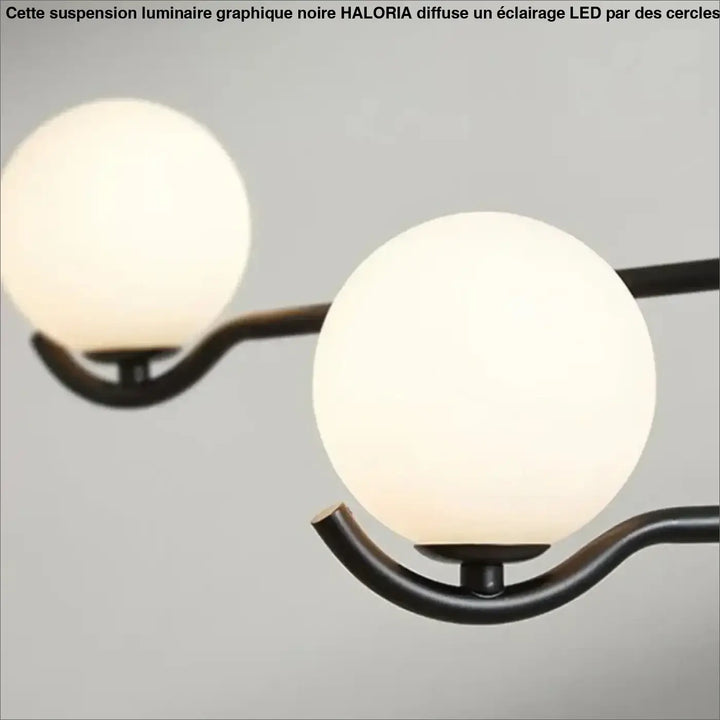 Suspension minimaliste à boules lumineuses style chic