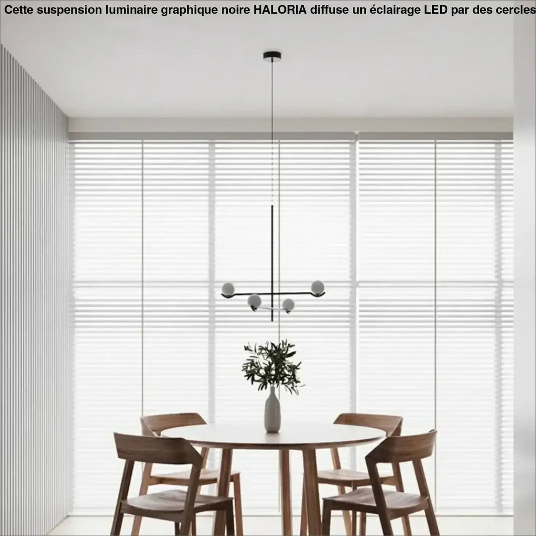 Suspension minimaliste à boules lumineuses style chic