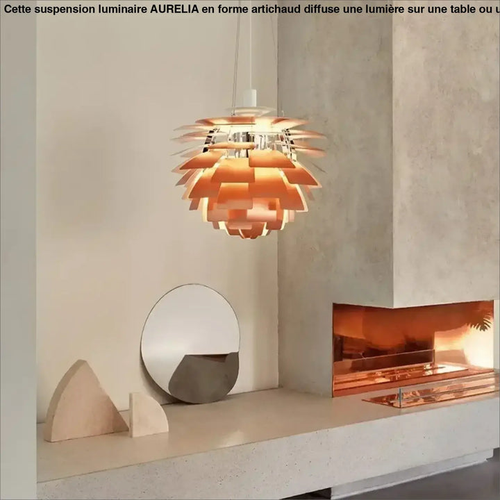 Suspension luminaire haut de gamme en forme d'artichaud

