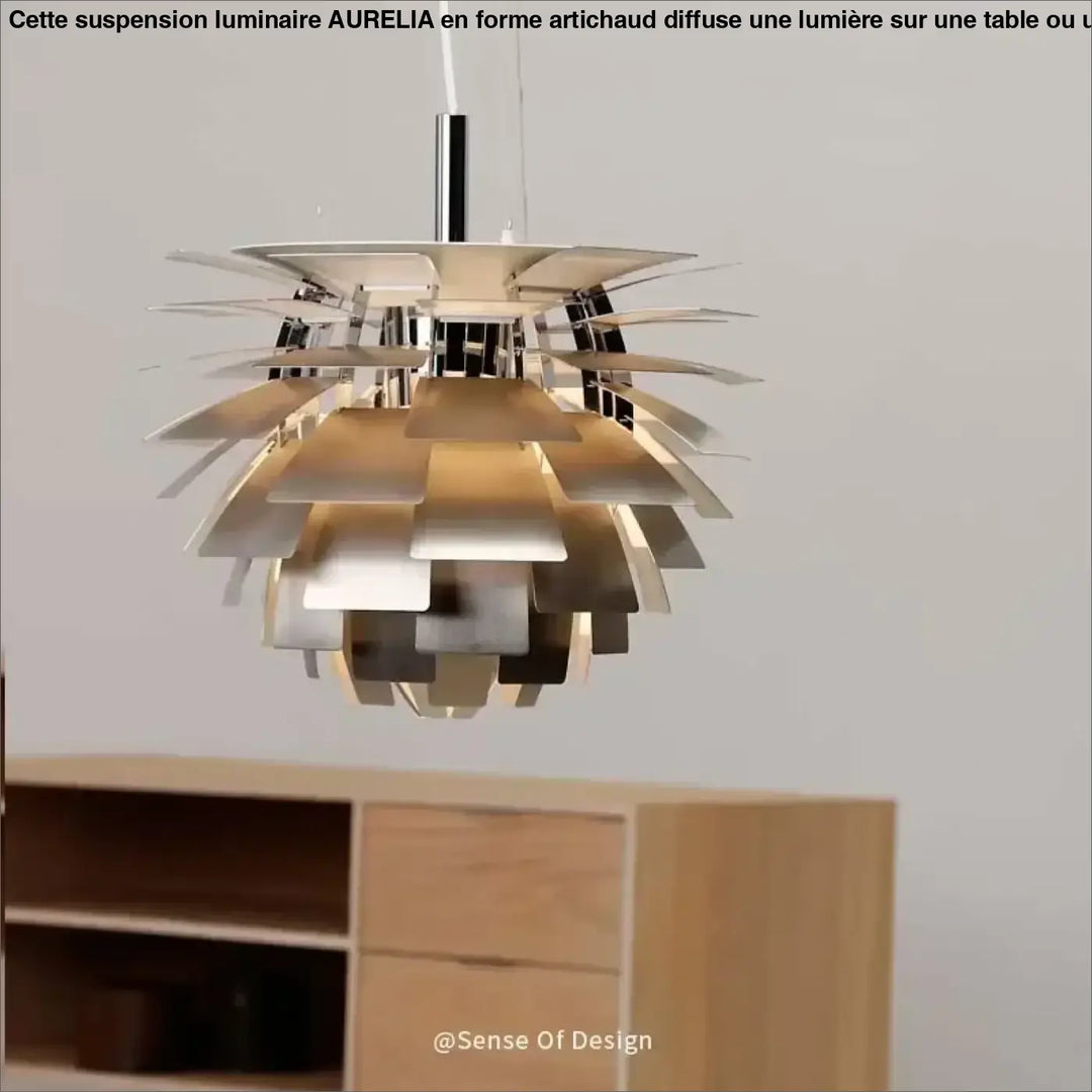 Suspension luminaire haut de gamme en forme d'artichaud

