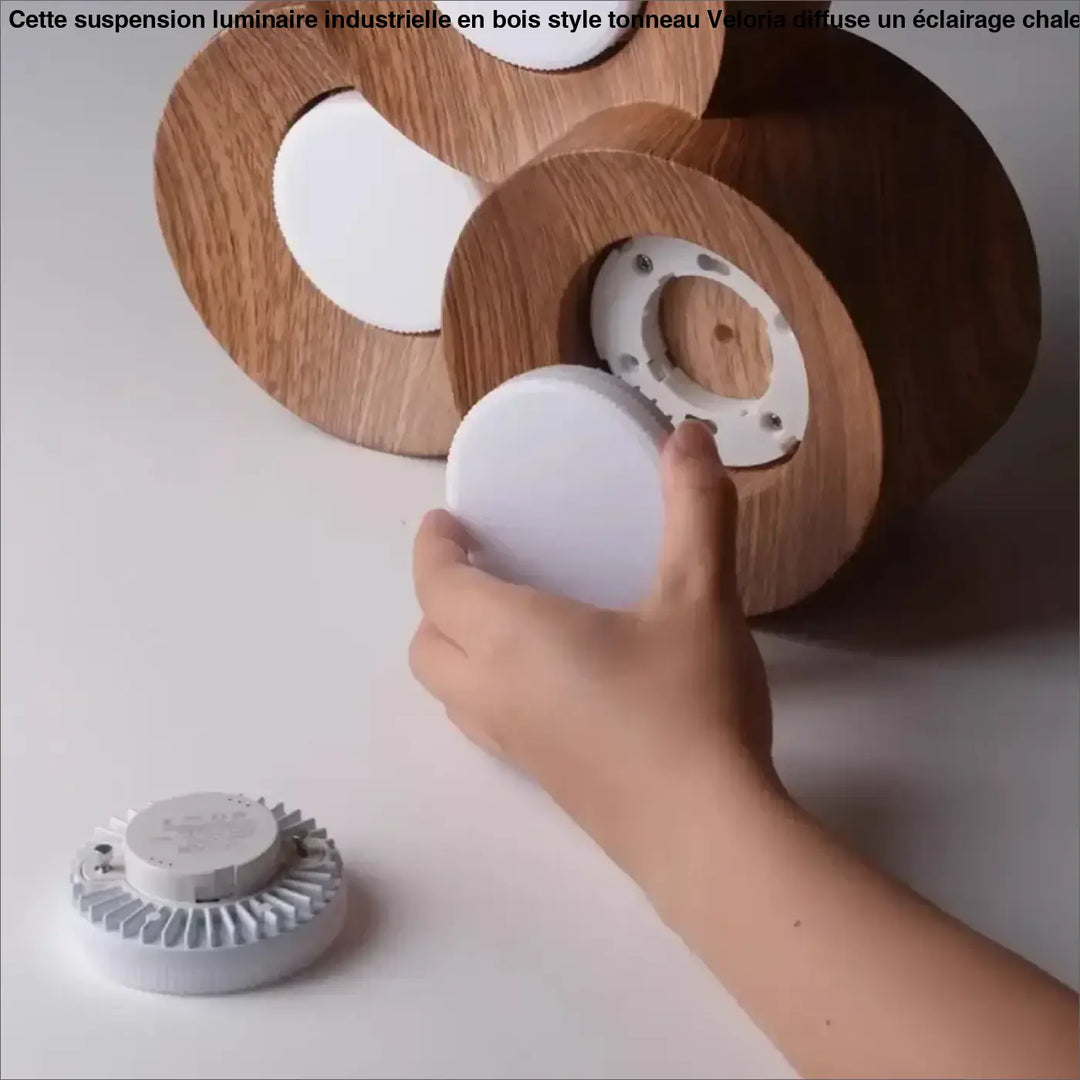 Plafonnier minimaliste avec éclairage led marron chic