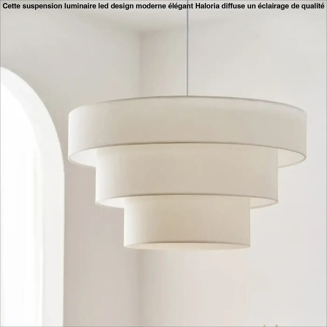 Suspension Design En Tissu Forme Cylindre Superposé Look Chic