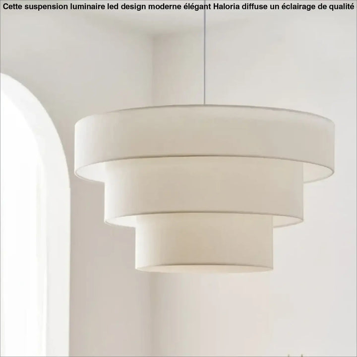 Suspension Design En Tissu Forme Cylindre Superposé Look Chic