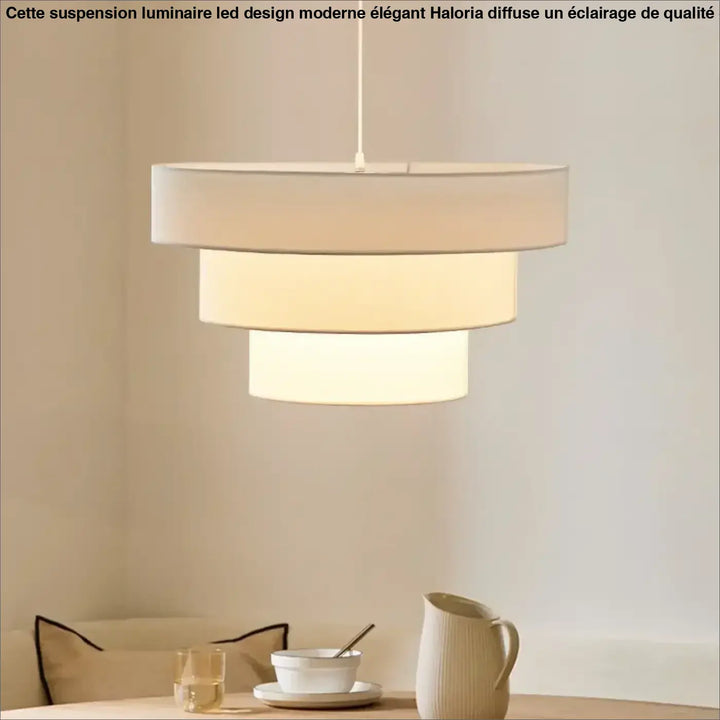 Suspension Design En Tissu Forme Cylindre Superposé Look Chic