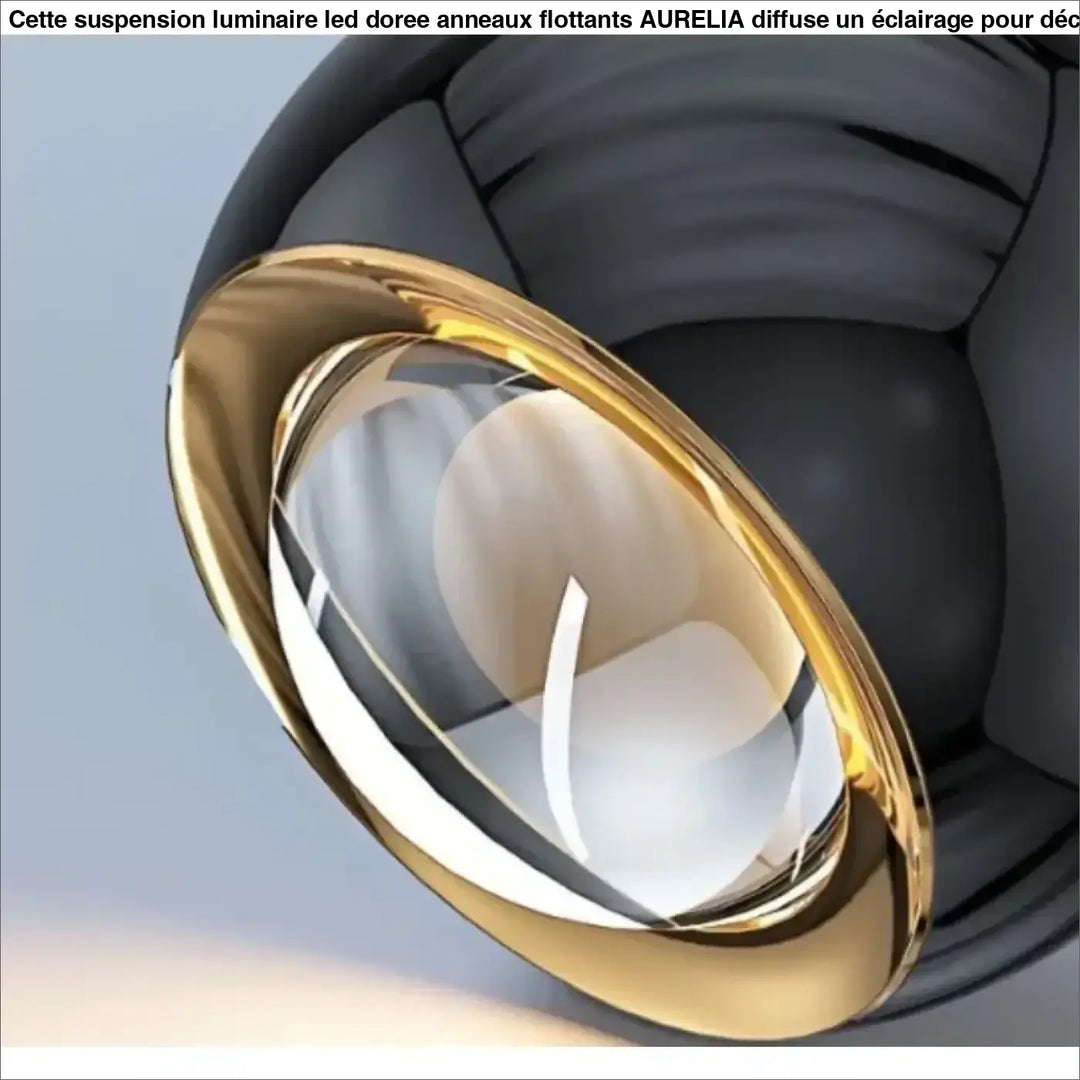 Suspension luminaire boule en verre effet miroir contemporain