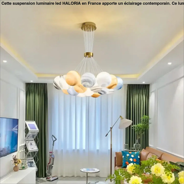 Suspension led élégant et contemporain style multicolore