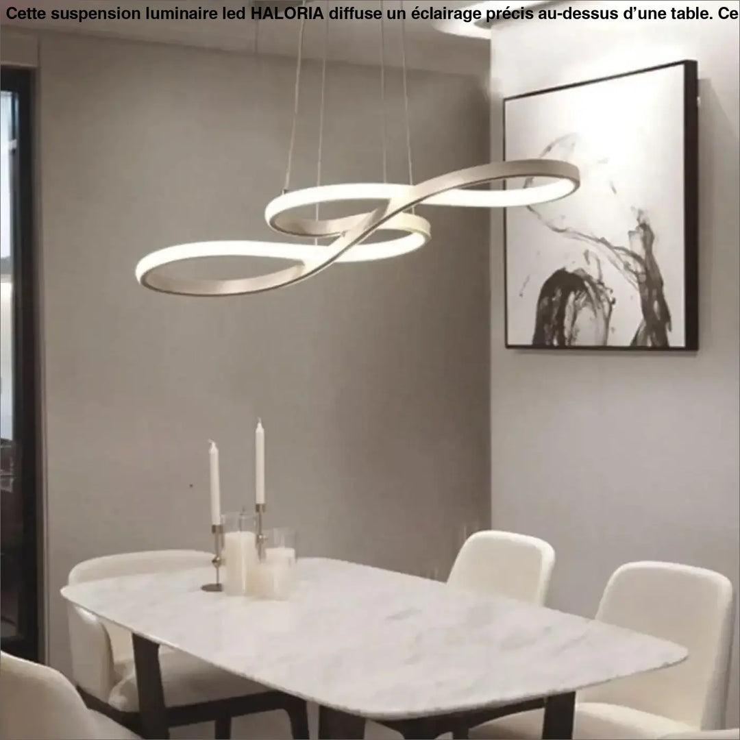Suspension Luminaire LED En Acrylique Doré Élégant