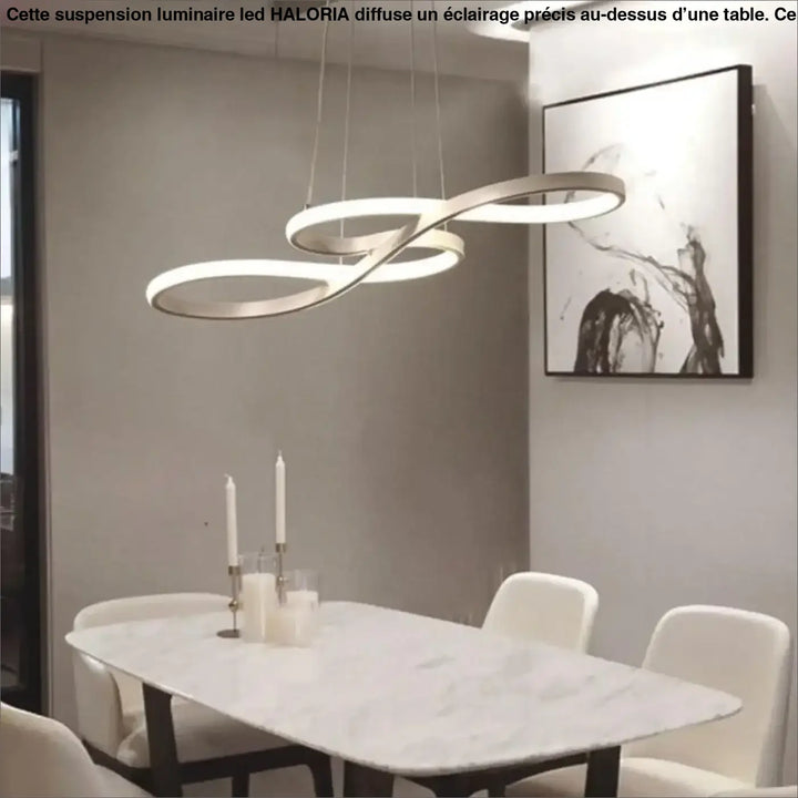 Suspension Luminaire LED En Acrylique Doré Élégant