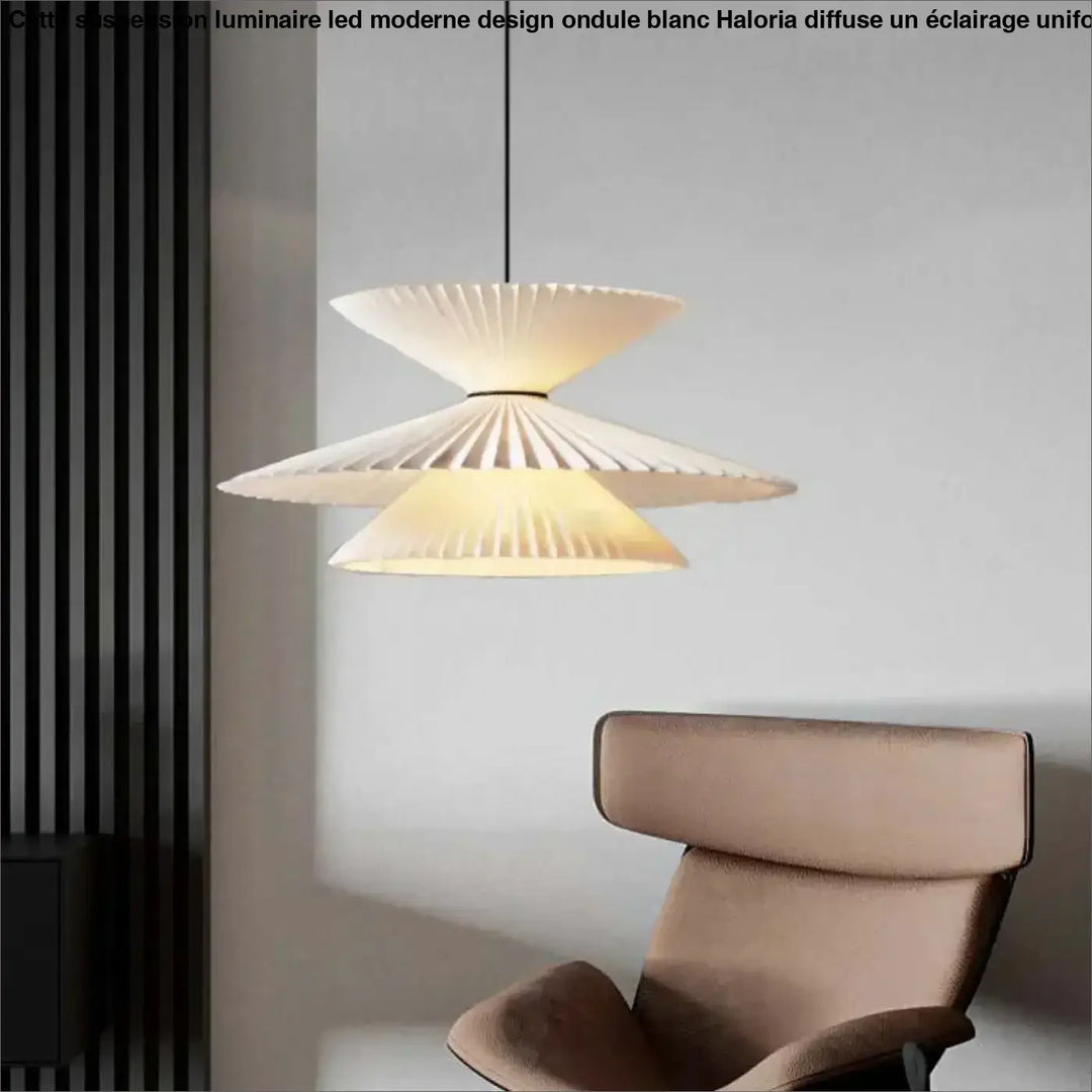 Suspension luminaire moderne plissée à étages design élégant

