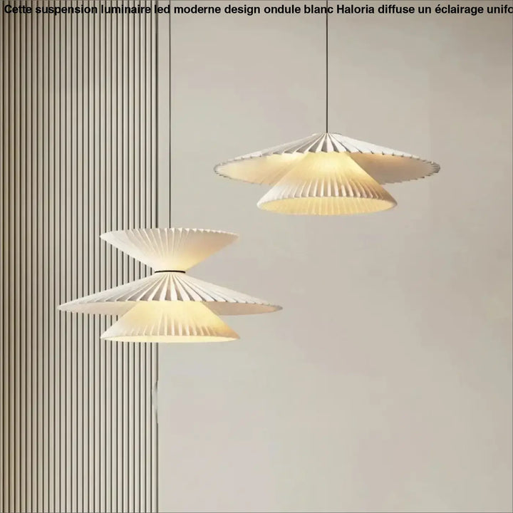 Suspension luminaire moderne plissée à étages design élégant

