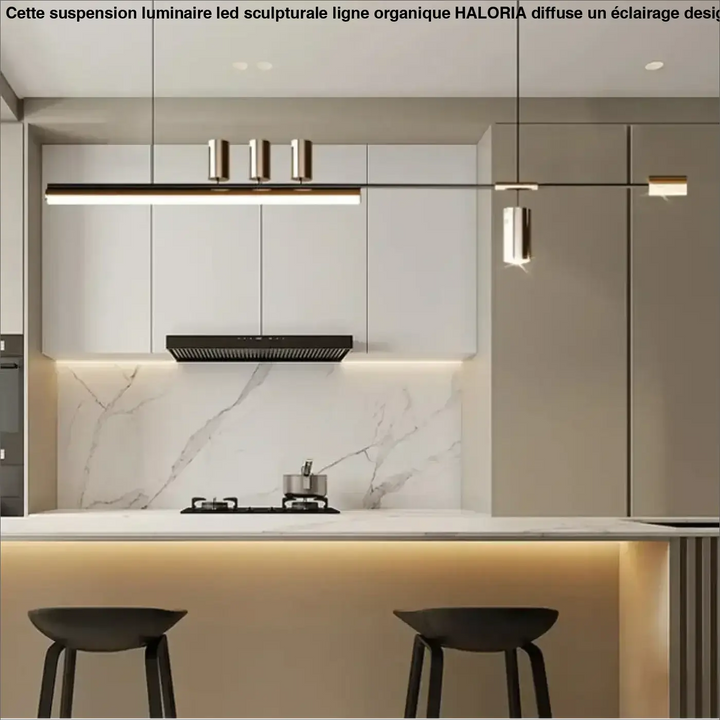 Suspension design led linéaire éclairage architecte chic