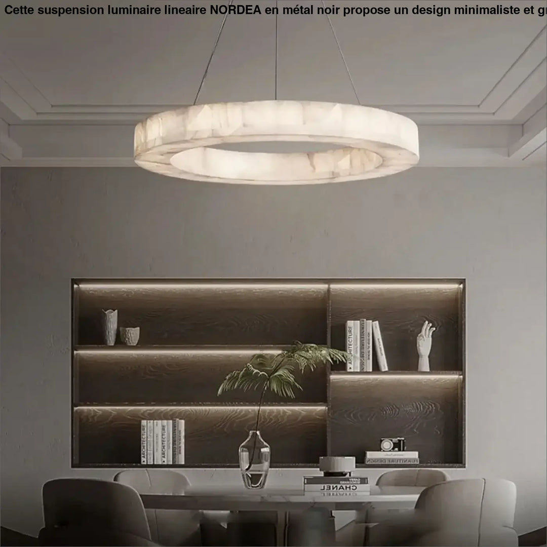 Suspension luminaire sylia avec finition marbrée blanche lisse et veines subtiles ampoules sont-elles incluses
