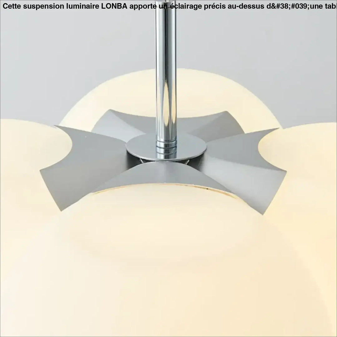 Suspension luminaire design en pe blanc et métal