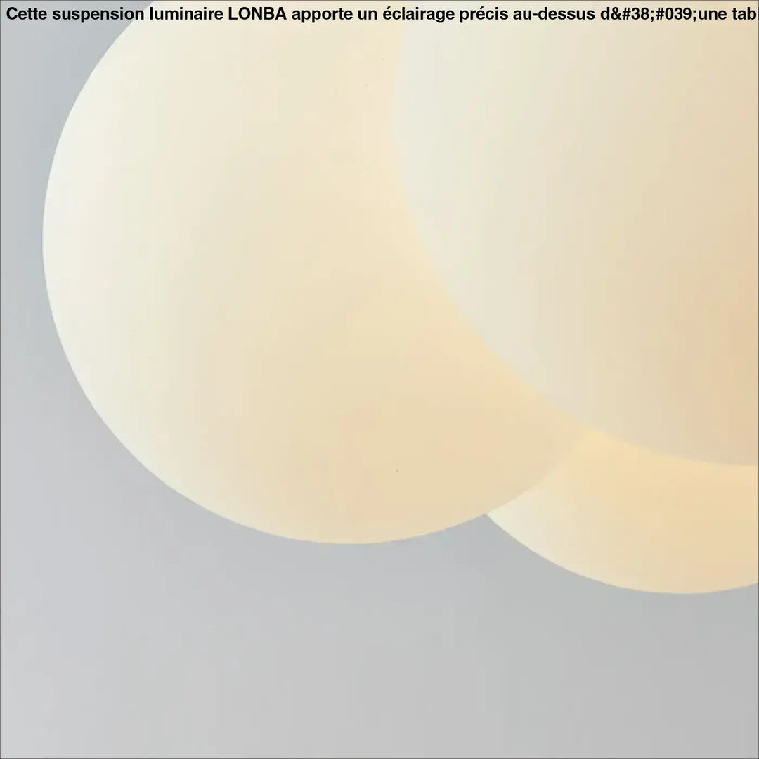 Suspension luminaire design en pe blanc et métal