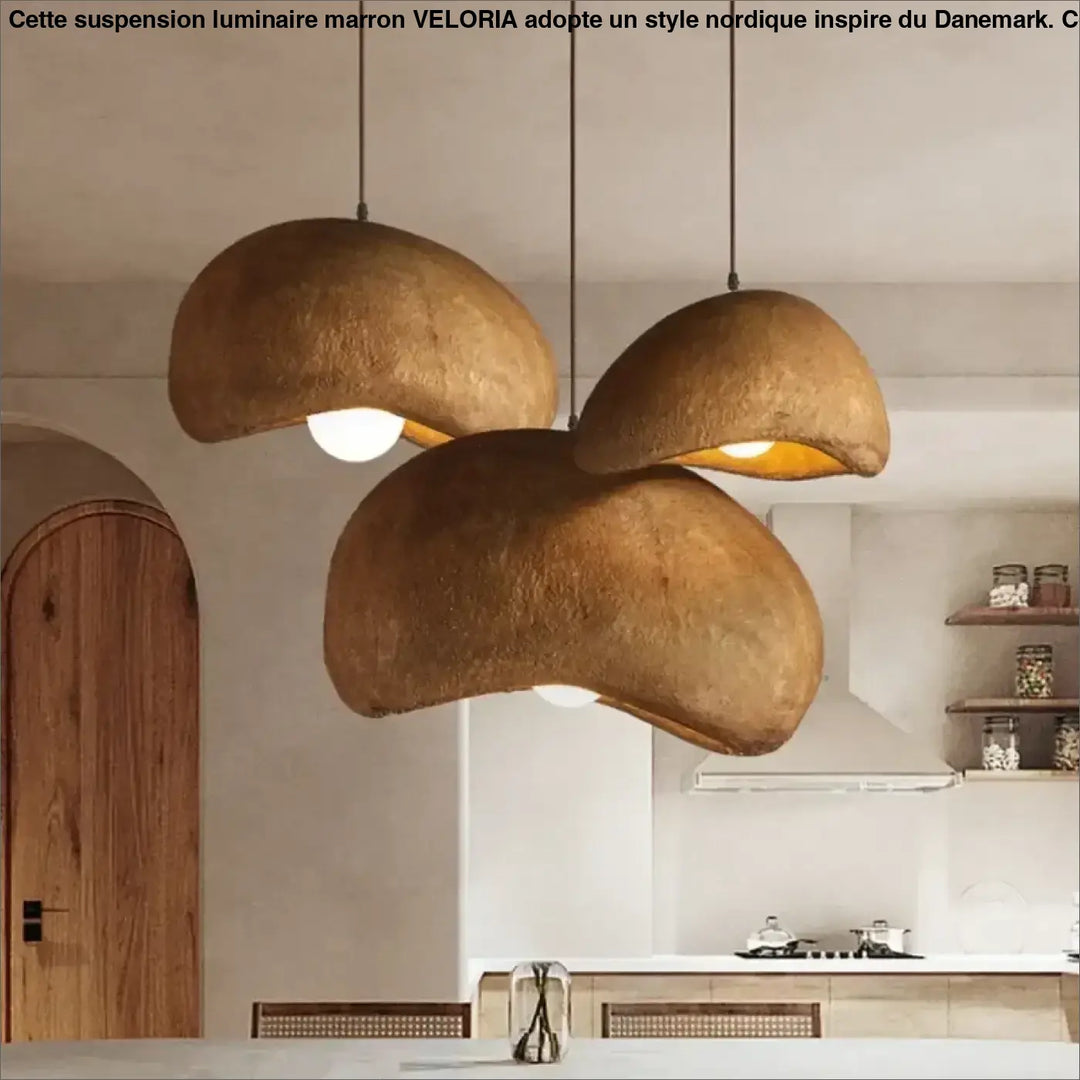 Suspension luminaire marron au style nordique inspiré du danemark

