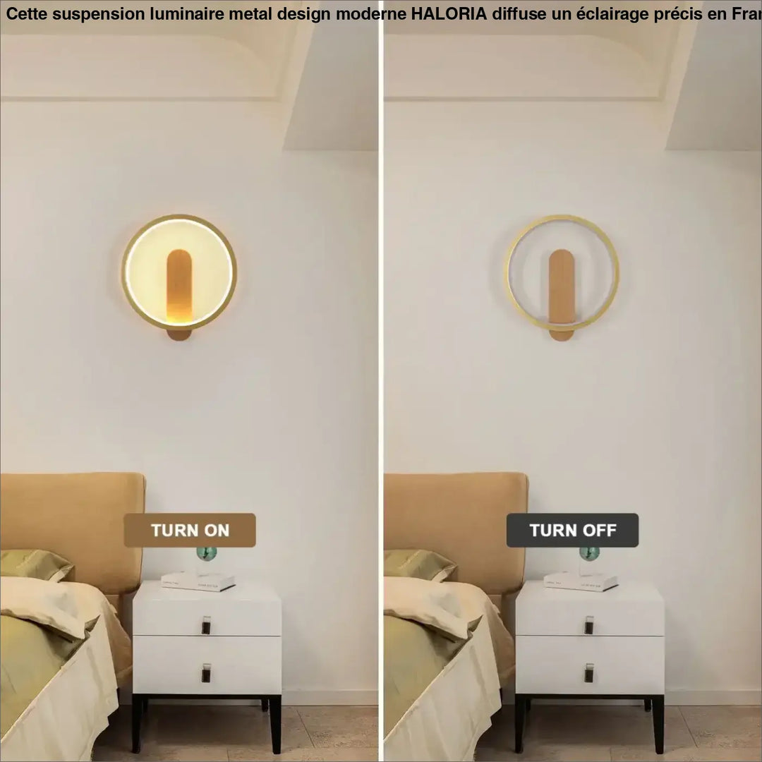 Luminaire suspendu minimaliste rond en bois au style épuré