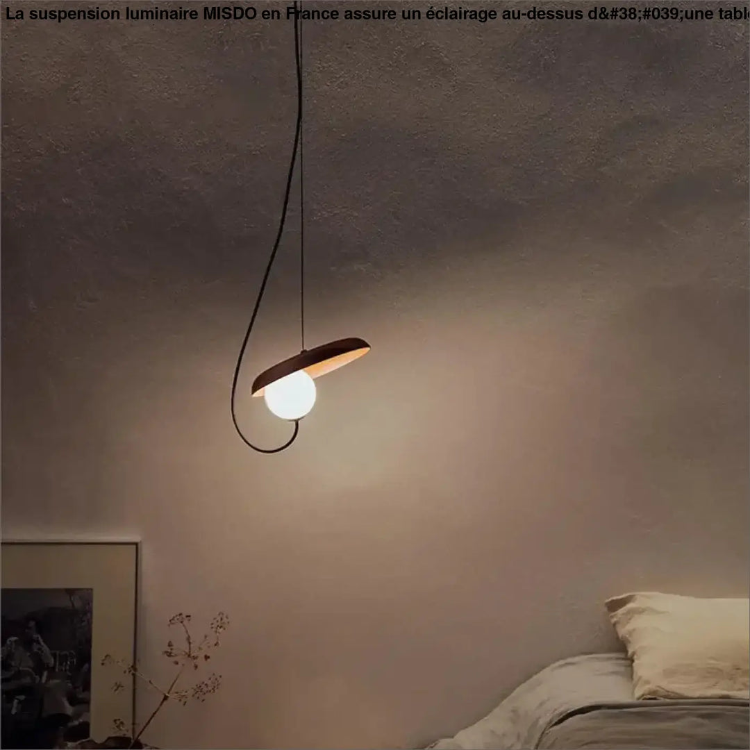 Suspension luminaire design aux formes modernes blanc noir rouge