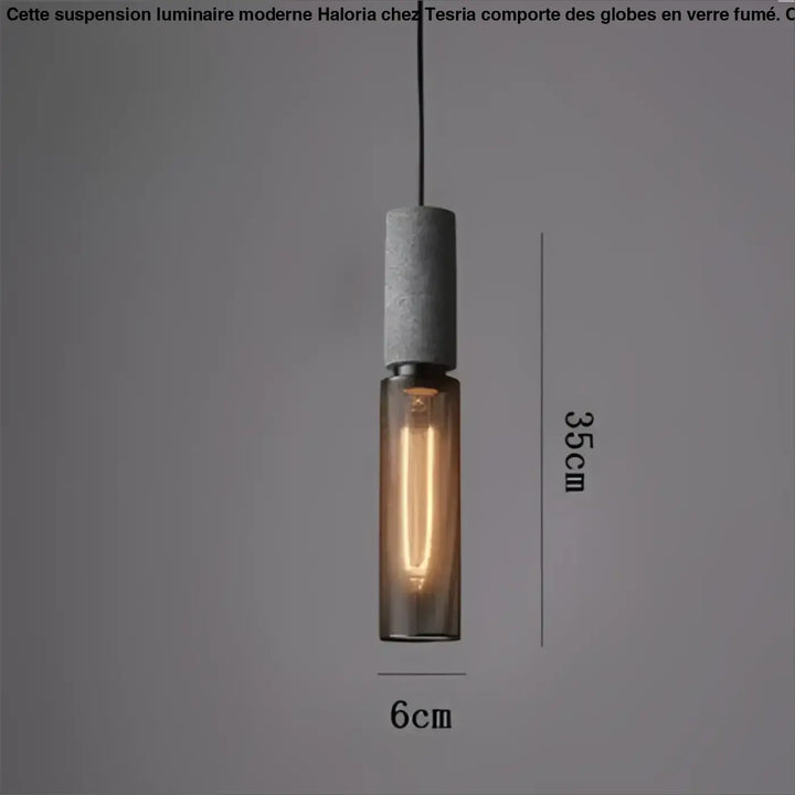 Suspension luminaire en verre et métal design moderne noir